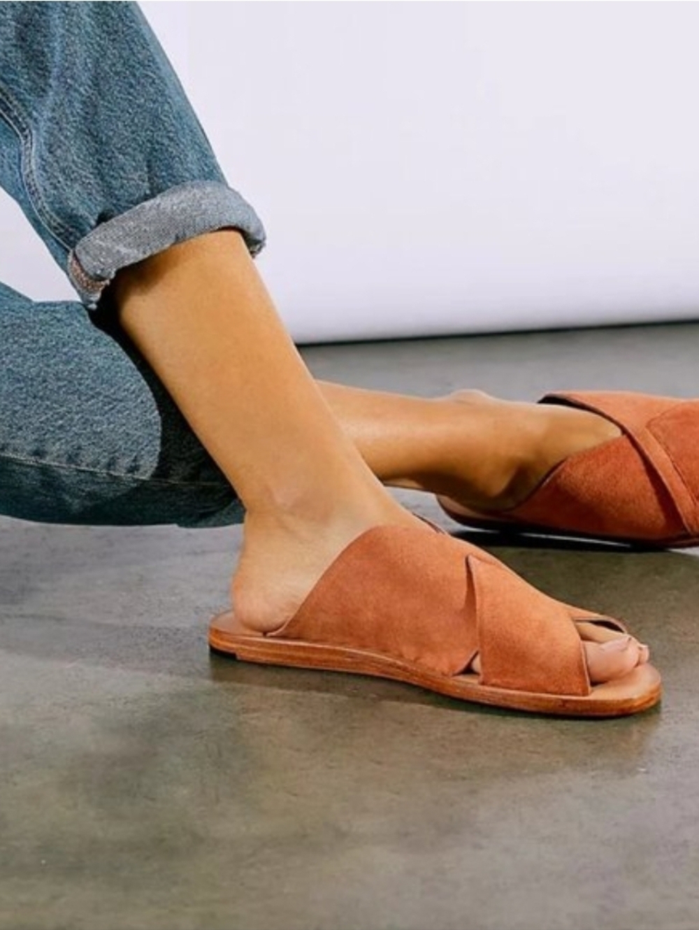 Free People Leather Emilia Sandal Sz 9.5 - Picture 3 of 9